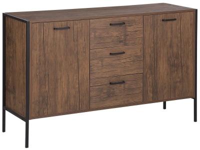 Meuble de rangement moderne avec 2 portes et 3 tiroirs