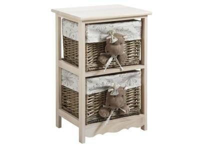 AUBRY GASPARD Commode 2 tiroirs Hippopotames