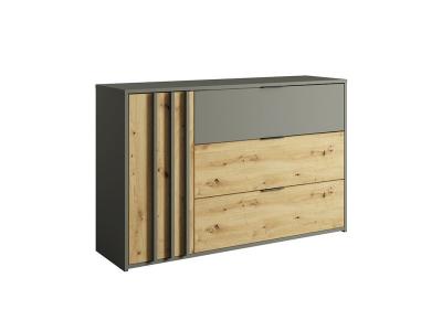 Commode 3 tiroirs + 1 porte Rimini - Naturel - Alcos