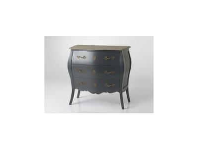 Commode 3 tiroirs en bois CELESTINE Noir 