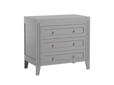 Commode 3 tiroirs milenne - gris