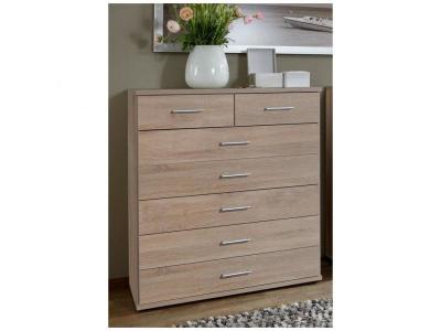 Commode 7 tiroirs DINGLE finition ch&ecirc;ne natural Bois Inside75 