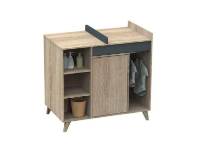 SAUTHON Commode &Agrave; Langer &Eacute;volutive Nova Gris Volcan -  Meubles