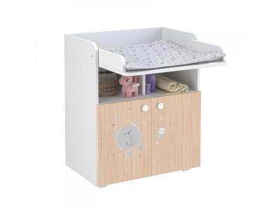 GENERIQUE Commode &agrave; langer polska teddy blanc-naturel 0001529.62