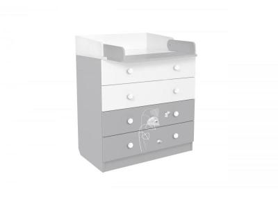 GENERIQUE Commode &agrave; langer volga amis zen blanc-gris 0001536.55