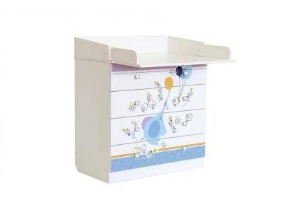 GENERIQUE Commode &agrave; langer volga elephant and ballons blanc 1288.9.1
