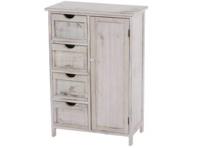 Commode / armoire, 82x55x30cm, shabby chic, vintage blanc 