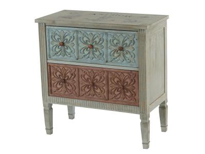 Commode Aveiro armoire table d'appoint, vintage, shabby chic, 80x79x40cm 