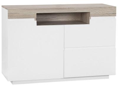 Beliani - Commode blanche et bois clair MARLIN 