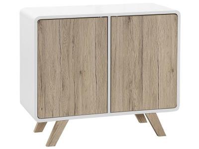 Beliani - Commode blanche et bois clair MILO