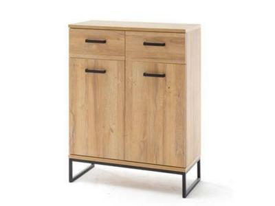 Commode coloris ch&ecirc;ne Grandson - Longueur 81 x Hauteur 104 x Profondeur 38 cm