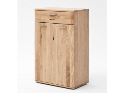 Commode coloris ch&ecirc;ne poutre blanchi huil&eacute; - Longueur 65 x Hauteur 102 x Profondeur 38 cm