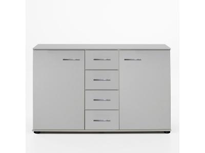 Commode de rangement coloris blanc - Dim : 130 X 41 X 83 cm -PEGANE-