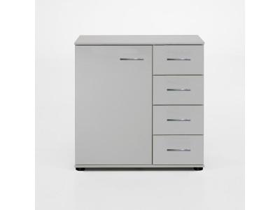 Commode de rangement coloris blanc - Dim : 81 X 41 X 83 cm -PEGANE-