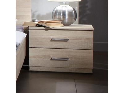 Commode de rangement imitation ch&ecirc;ne - dim : 130 x 41 x 83 cm -pegane-