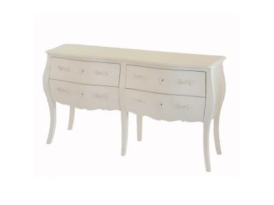 Commode double Murano blanche - - Blanc - Bois