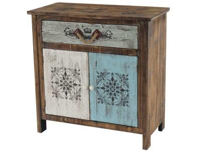 Commode Funchal armoire table d'appoint, vintage, shabby chic,84x80x40cm.
