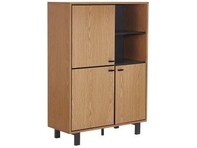 Commode haute avec 3 compartiments &agrave; portes &eacute;l&eacute;gante et fonctionnelle