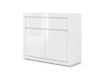  Commode Bella Blanc 2 portes 2 tiroirs 89x105x40cm