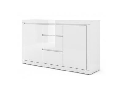 PETITS MEUBLES Commode Bella Blanc 2 Portes 3 tiroirs 89x150x40cm