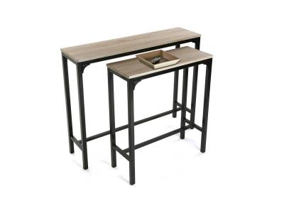 Versa - Consoles d'entr&eacute;e en m&eacute;tal (Lot de 2)