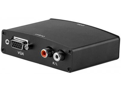 NEDIS VCON3411AT Convertisseur HDMI vers VGA, 1 entr&eacute;e &aacute; Entr&eacute;e HDMI, VGA + 2 Sorties RCA (G/D)