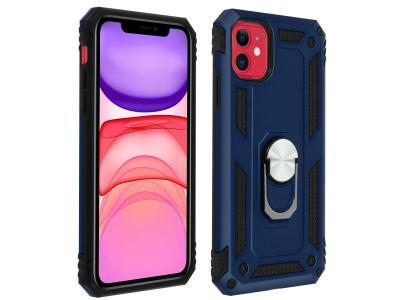 AVIZAR Coque Apple iPhone 11 Antichoc Bi-mati&egrave;re avec Bague Support Vid&eacute;o Bleu nuit 