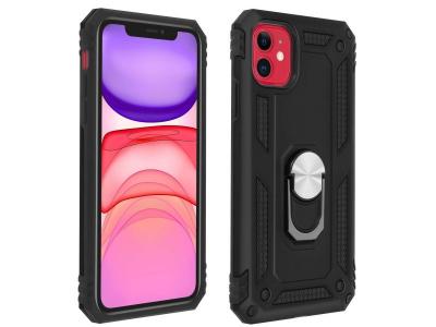 AVIZAR Coque Apple iPhone 11 Antichoc bi-mati&egrave;res Bague Support Vid&eacute;o noir