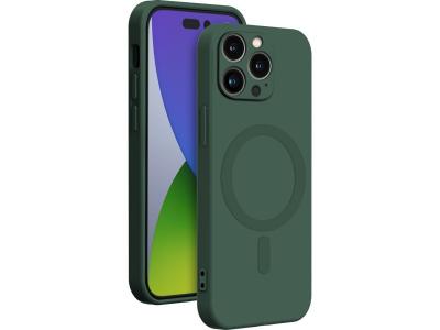 BIGBEN CONNECTED Coque iPhone 14 Pro Compatible MagSafe Silicone Verte Bigben