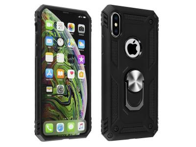 AVIZAR Coque Apple iPhone XS Max Bi mati&egrave;re Rigide et Souple Bague Support Vid&eacute;o noir