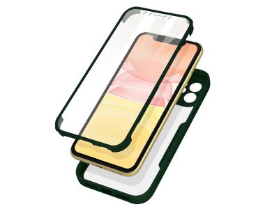 AVIZAR Coque iPhone 11 Dos Plexiglas Avant Polym&egrave;re Coins Renforc&eacute;s Contour vert