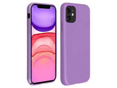 AVIZAR Coque en silicone semi-rigide souple et mate  Violet pour iPhone 11