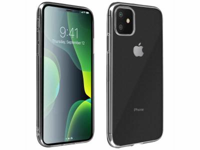 AVIZAR Coque iPhone 11 Silicone Souple et Film Verre Tremp&eacute; 9H Contour noir 