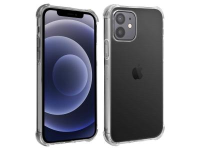 AVIZAR Coque iPhone 12 / 12 Pro Flexible Antichoc Coins Bumper Transparent