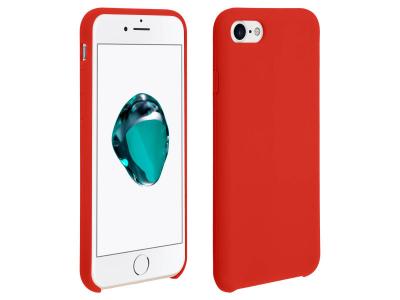 AVIZAR Coque iPhone SE 2022 / 2020 et 8 / 7 Souple Soft Touch Anti-rayures Rouge