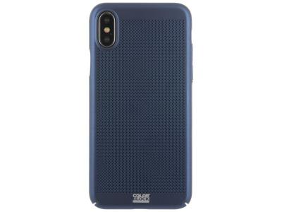 COLORBLOCK Coque rigide perfor&eacute;e bleue  pour iphone x/xs