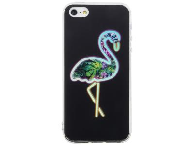 BIGBEN CONNECTED Coque rigide souple holographique flamingo pour iphone 5/5s/se