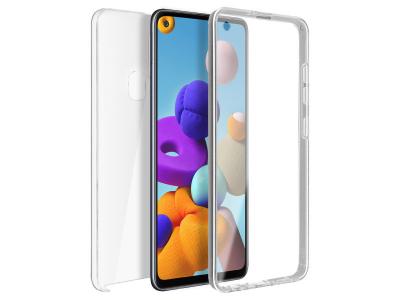 AVIZAR Coque pour Samsung Galaxy A21s Arri&egrave;re Rigide plus Avant Souple Antichoc Transparent 