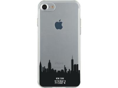 ALPEXE Coque semi-rigide transparente monuments new-yorkais pour iphone se (2020)/8/7