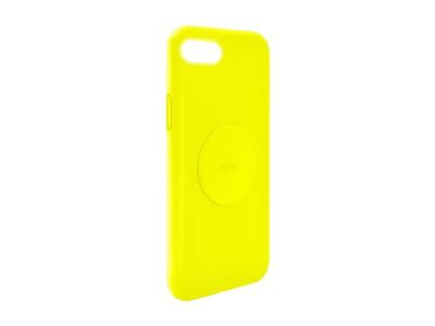 PURO Coque silicone icon aimant&eacute;e jaune fluo pour iphone 6/7/8/se20 