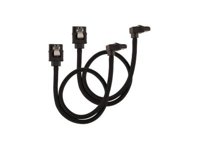 CORSAIR  C&acirc;ble SATA gain&eacute; Premium connecteur coud&eacute; (noir) - 30 cm