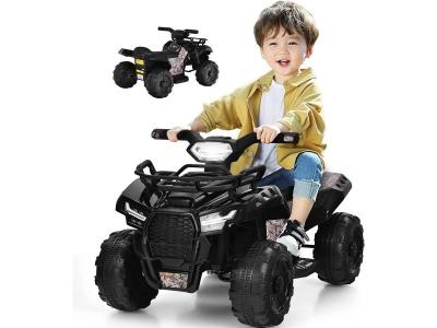 GOPLUS  - Quad Buggy &eacute;lectrique Enfants 1,5-3 Ans 6V Voiture Electrique Enfants Tout-Terrain Effets Sonores Lumineux led Klaxon Repose-Pieds,4 Roues