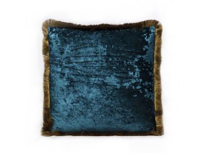 Coussin Cannes bleu p&eacute;trole 45x45cm Kare Design