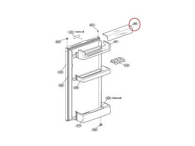 BEKO Couvercle Plexi Compartiment Sup Pour Refrigerateur  - 4807150300