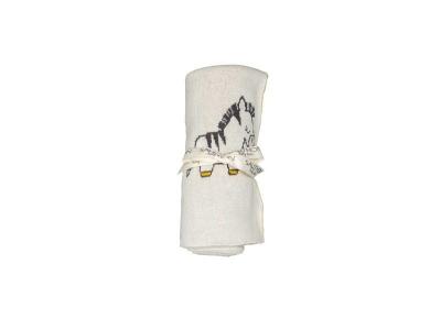 SAUTHON Couverture Maille B&eacute;b&eacute; Pluche Et Pompon -  Baby Deco