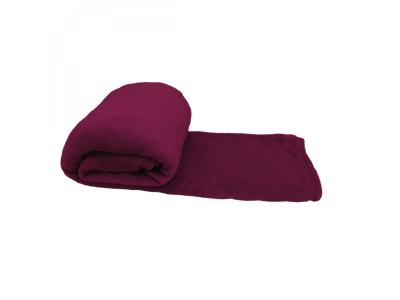VIVEZEN Couverture, plaid polaire 150 x 200 cm en flanelle ultra doux - Prune