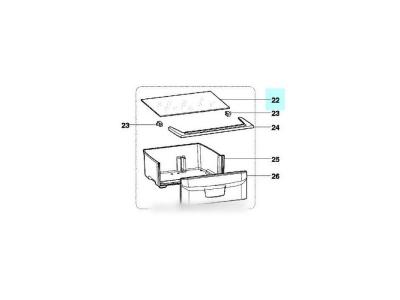 INDESIT Couvre bac a legumes 499x392x4 angle 45&deg; pour r&eacute;frig&eacute;rateur - 7641148