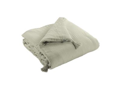 NON RENSEIGNE Couvre-lit double gaze de coton vert 90x200 cm - Vert