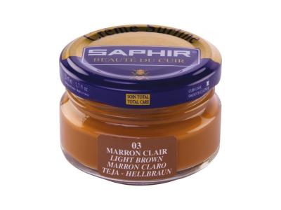 SAPHIR Cirage Cr&egrave;me Surfine Pommadier  50 ml marron clair