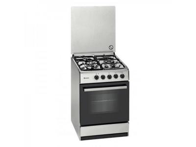 MEIRELES Cuisini&egrave;re &agrave; Gaz E541X 55 cm Acier ydable 3 Feu &agrave; gaz Gris 
